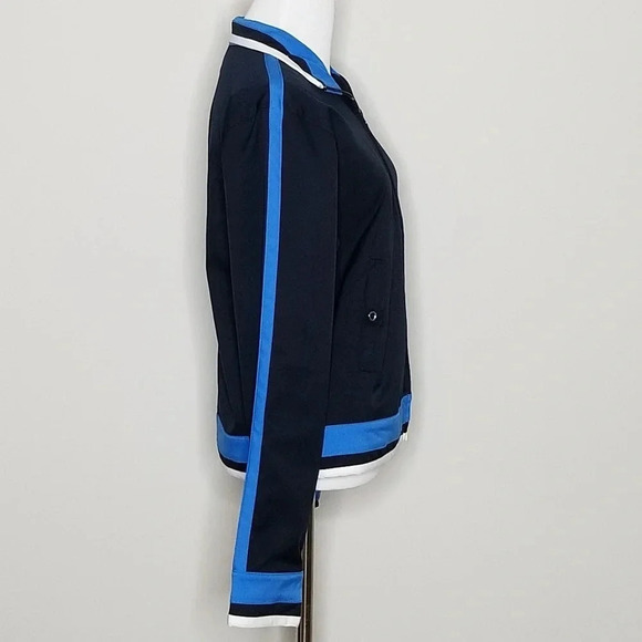Nike Navy Blue Stripe Zip Up Jacket M - Picture 2 of 5